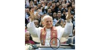 Panneau souvenir du pape Jean-Paul II